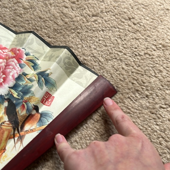 Decorative Chinese Fan Floral & Bird Design - Picture 10 of 12